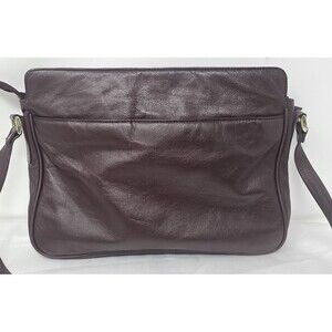 Vintage 70's Wilsons Leather Burgundy Shoulder Bag Multi Pockets Korea 12"x9"